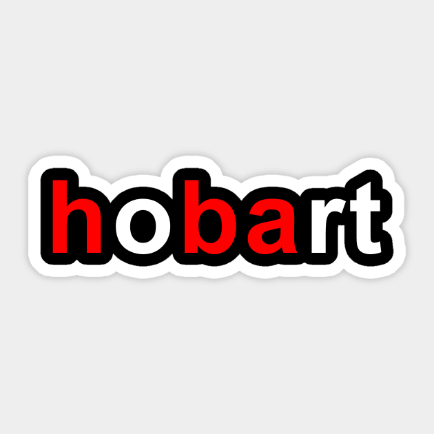 Hobart Airport Code, HBA Airport Sticker by Fly Buy Wear